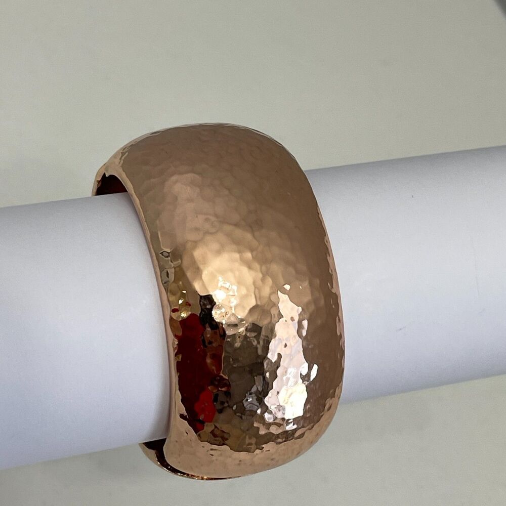 Rose Gold‎ Hammered Cuff Bangle Fashion Bracelet